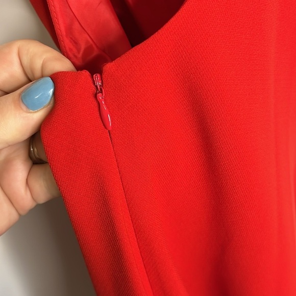 Calvin Klein Red Halter Neck Maxi Formal Sexy Gown Dress - Picture 5 of 7